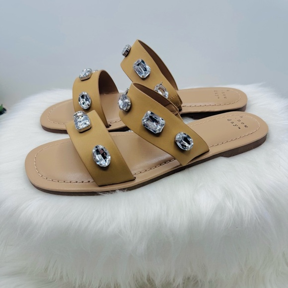 Women's A New Day Shoes A New Day Brit Two Band Embellished Sandals size 6.5 - Picture 2 of 4